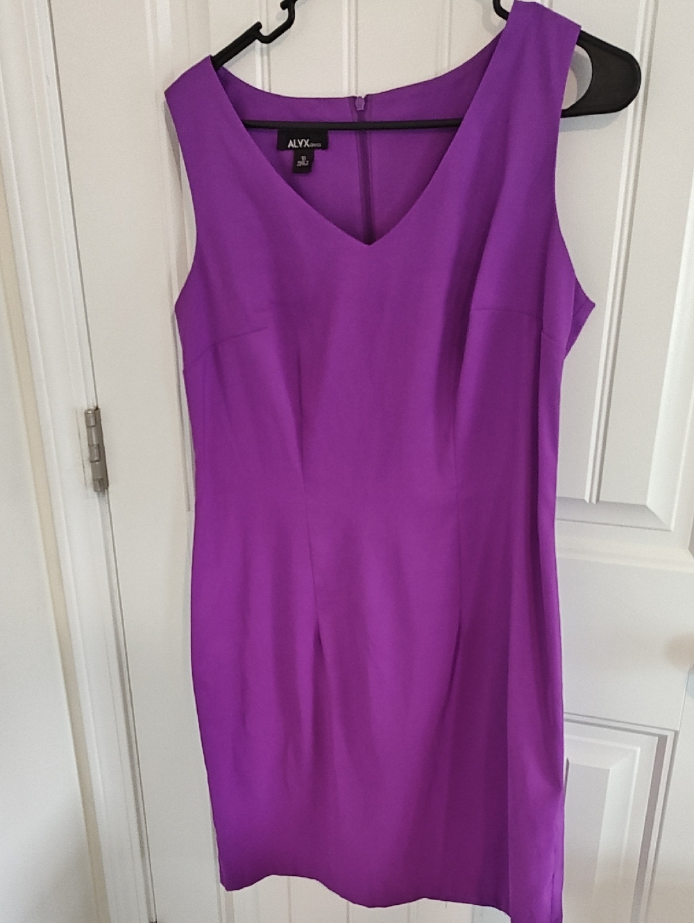 ALYX V-Neck Sleeveless Sheath Purple Midi Dress Size 10